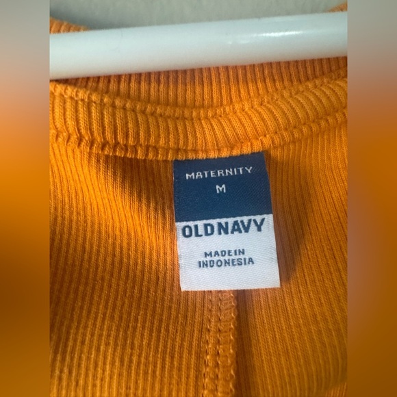 Old Navy Maternity Orange Midi Dress with buttons - Picture 2 of 3